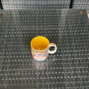 Colorful Ceramic Mug with Yellow Interior